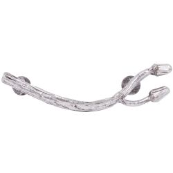 Ручка мебельная скоба Орхидея правая Античное серебро