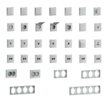 Накладка 2-я для розеток RJ45, TV, SAT, серый графит, серия S08