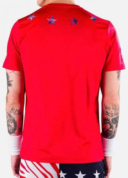 Мужская теннисная футболка Hydrogen Star Tech Tee Man - красный