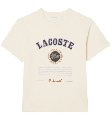 Lacoste Slim Fit Interlock Print - ecru white