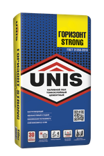 Наливной пол UNIS ГОРИЗОНТ STRONG цементный тонкослойный быстротвердеющий наливной 18 кг
