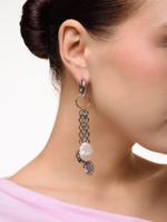 Серьги "Heart Coin Pearl" Bicolor