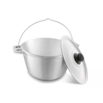 Казан алюминий, 5 л, с крышкой, походный, с дужкой, Нева Металл Посуда, Н0850п