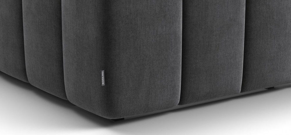 Кровать BOSS.XO 180х200 велюр Monolit Серый