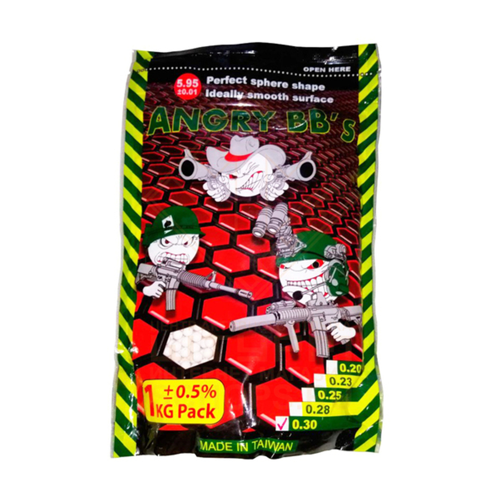Шары ANGRY BBs 0.30 x 3333, White