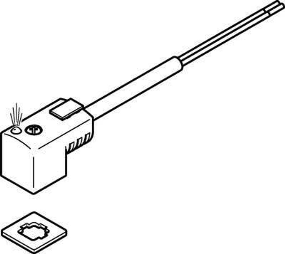 KMEB-3-24-5-LED Штекерная розетка с кабелем
