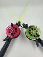 Удочка для зимней рыбалки Три Кита Tehno, катушка d-65mm с пластмассовой ручкой, (хлыст - поликарбонат), (упк. 10шт.)