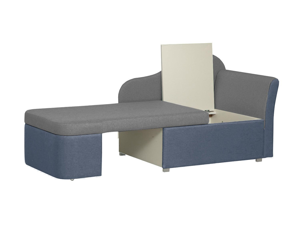 Тахта Мася-12 левый жаккард тесла серый/деним