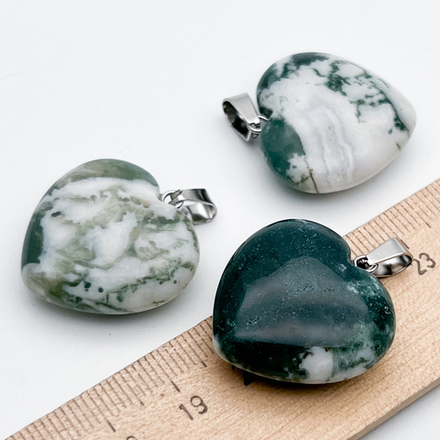 Подвеска Сердце, халцедон размер 25*24 мм, цена за 1 шт