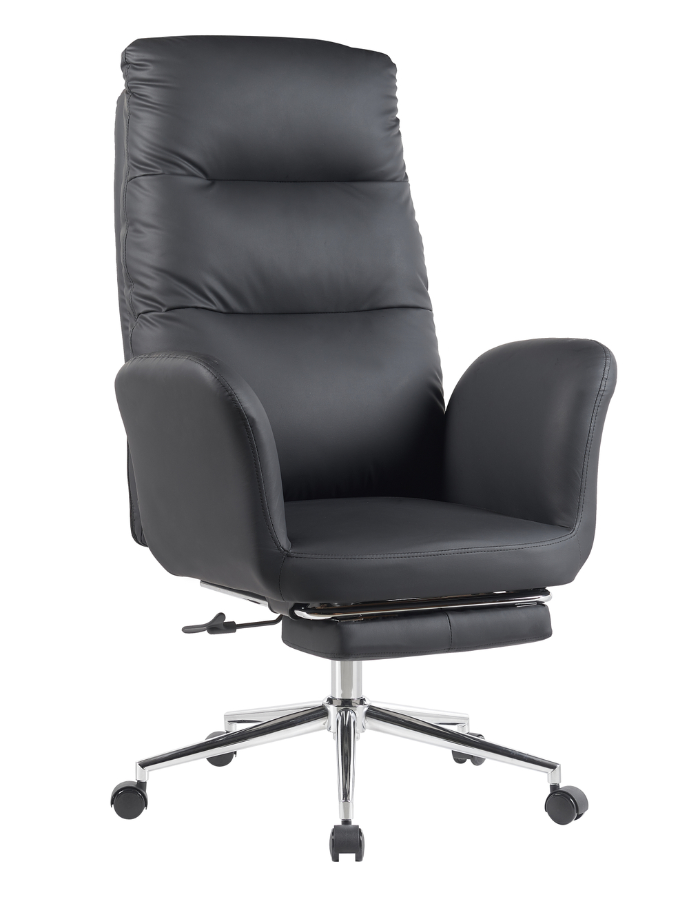 Кресло руководителя TopChairs Solid NC с оттоманкой черный