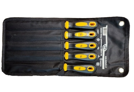 Набор напильников 3 пред. 200мм №2(плоский, круглый, полукруглый) БМ