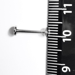 Серьга для пирсинга губы 10 мм "Сердечко", толщина 1,2 мм. Медицинская сталь.