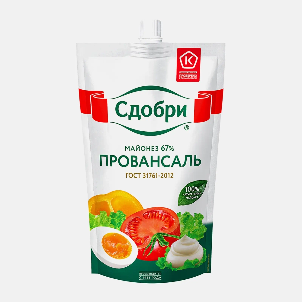 Майонез Сдобри Провансаль 67% 350г