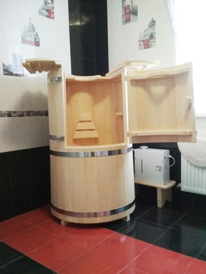 Комплект "КРУГЛЫЙ СТАНДАРТ" (кедровая бочка с парогенератором)