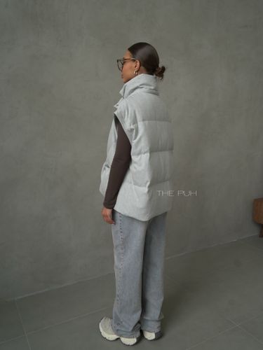 Серый пуховик-трансформер на молнии