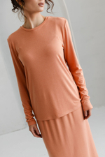 Лонгслив коралловый