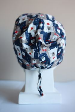 Медицинский колпак (Принт «Мишки бежевые»)