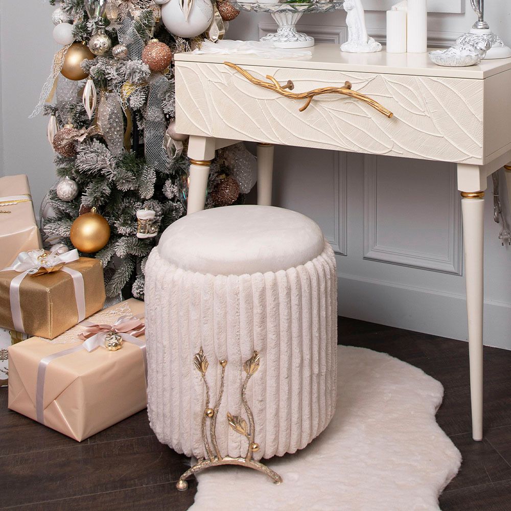 Банкетка Терра Грасс Айвори Мраморное золото