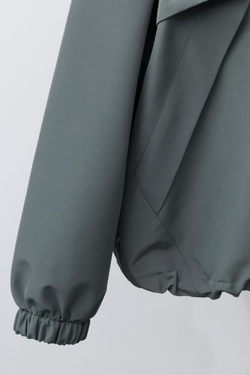 ZARA КУРТКА С НАДПИСЬЮ WATER REPELLENT, СТАЛЬНОЙ