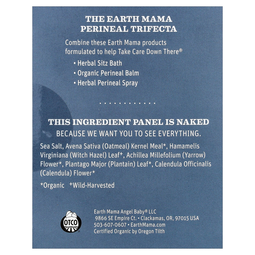 Earth Mama, Herbal Sitz Bath, 6 травяных саше, 93,6 г (3,3 унции)