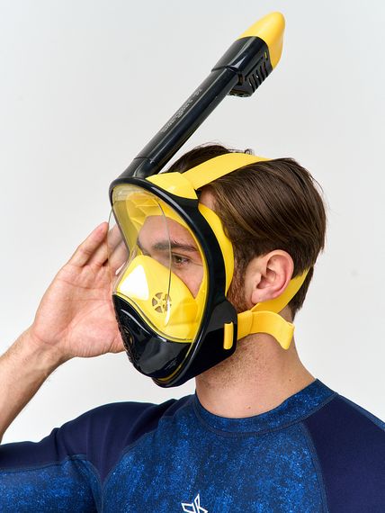 Маска полнолицевая Sargan Планета океан 2.0 черный/желтый
