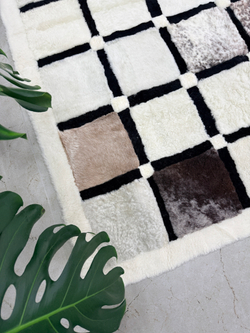 Ковер прямоугольный натуральный мех овчина, 210 х 170 см.