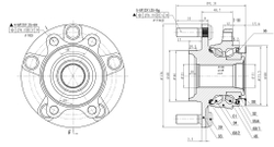Ступица передняя в сборе L=R NISSAN Qashqai/X-Trail/RENAULT Koleos GANZ GIK05014