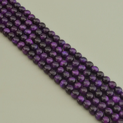 Нитка Кошачий глаз 38 см. 6 мм. (Без замка)