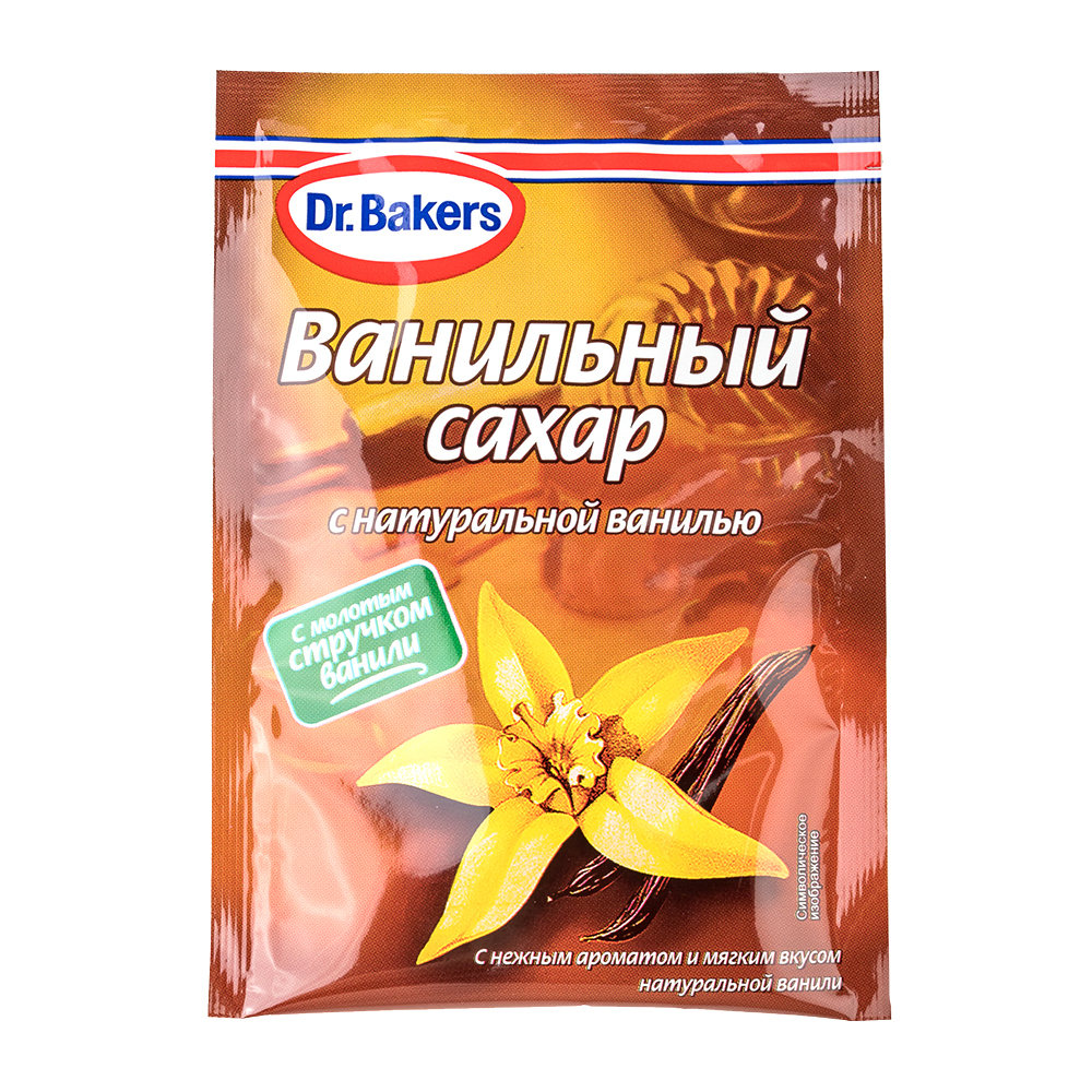 Сахар ванильный с натуральной ванилью Dr.Bakers, 15 гр