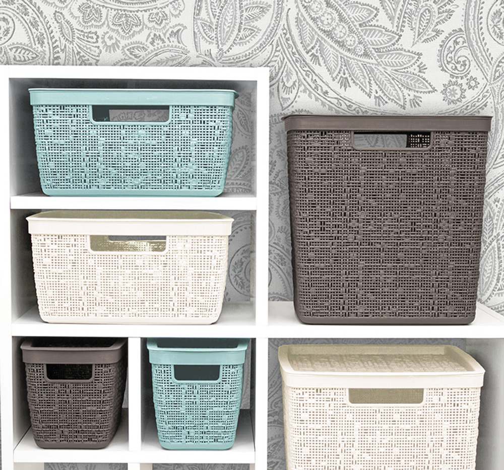 Коробка БЯЗЬ 8л с крышкой квадратная 28×28×14 cм М 2326