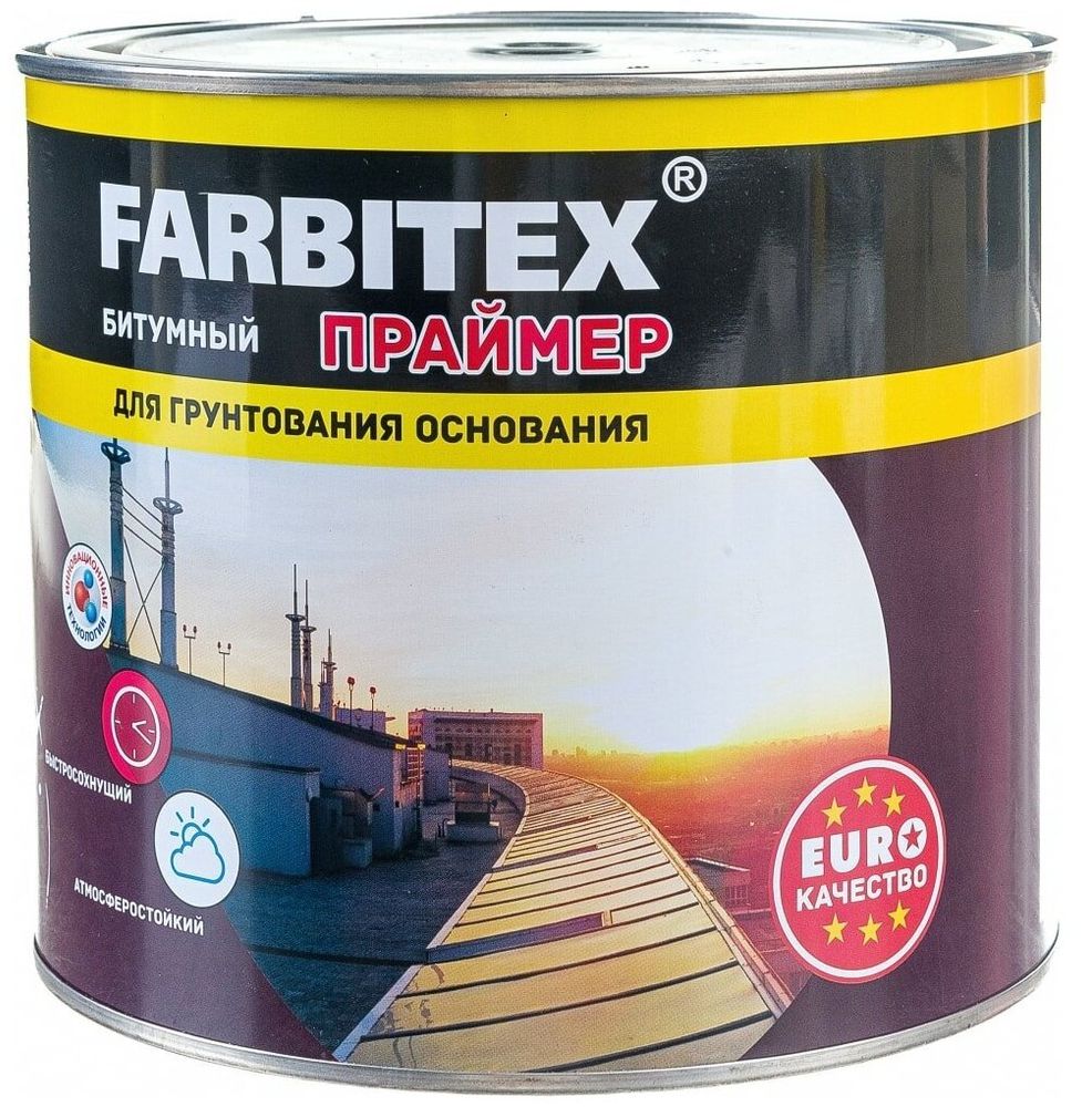ПРАЙМЕР FARBITEX БИТУМНЫЙ ДЛЯ ГРУНТОВАНИЯ ОСНОВАНИЯ 3,5КГ