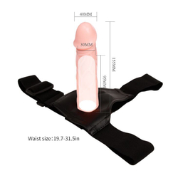 Телесный фаллоимитатор на трусиках Jessica Strap-On - 15,5 см.