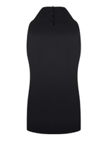 Топ с воротником стойкой из натурального шелка