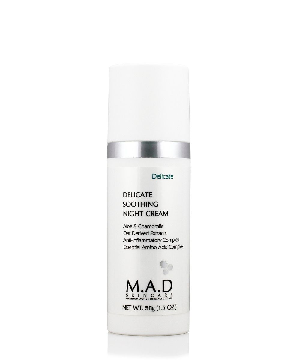 M.A.D. DELICATE SOOTHING NIGHT CREAM Успокаивающий ночной крем для ухода за чувствительной кожей