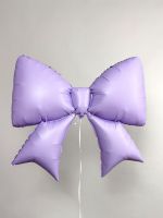 К Шар-фигура, фольга, "Бант сиреневый" (Falali), 39"/99 см (БГ-)