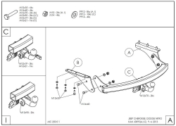 Фаркоп оцинкованный Galia J009C для Jeep Cherokee 2007-2013, Dodge Nitro 2007-2012(паспорт и сертификат в комплекте)(без электрики)