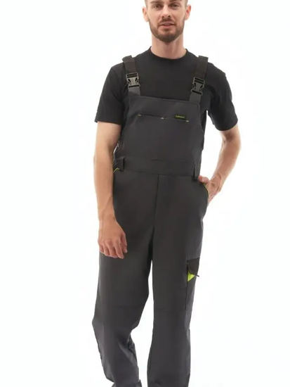 Полукомбинезон "Сириус-Ховард" (т.серый/черный/лимон)