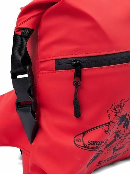 Гермосумка поясная Sargan Скелетон-Кенга+SUP красный
