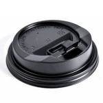 Крышка С ПИТЕЙНИКОМ d=90 ЧЕРНАЯ (комплект 100 шт)