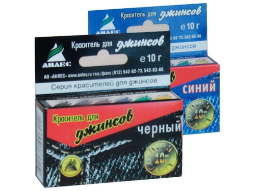 Краситель для джинсов АНЛЕС синий 10мл (36шт/уп) Х