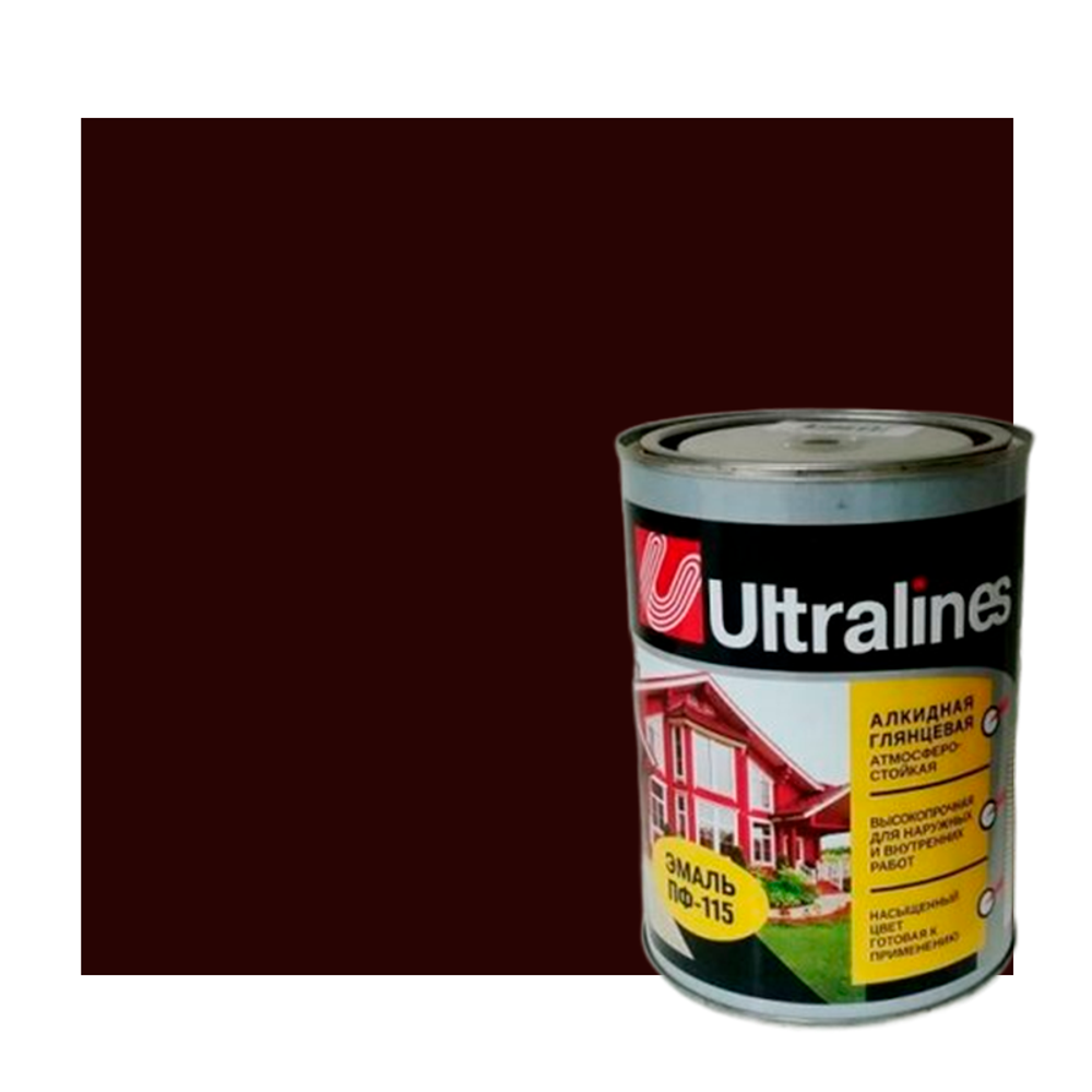 Эмаль ПФ-115 "ULTRA LINES" ШОКОЛАДНАЯ 0,8 кг