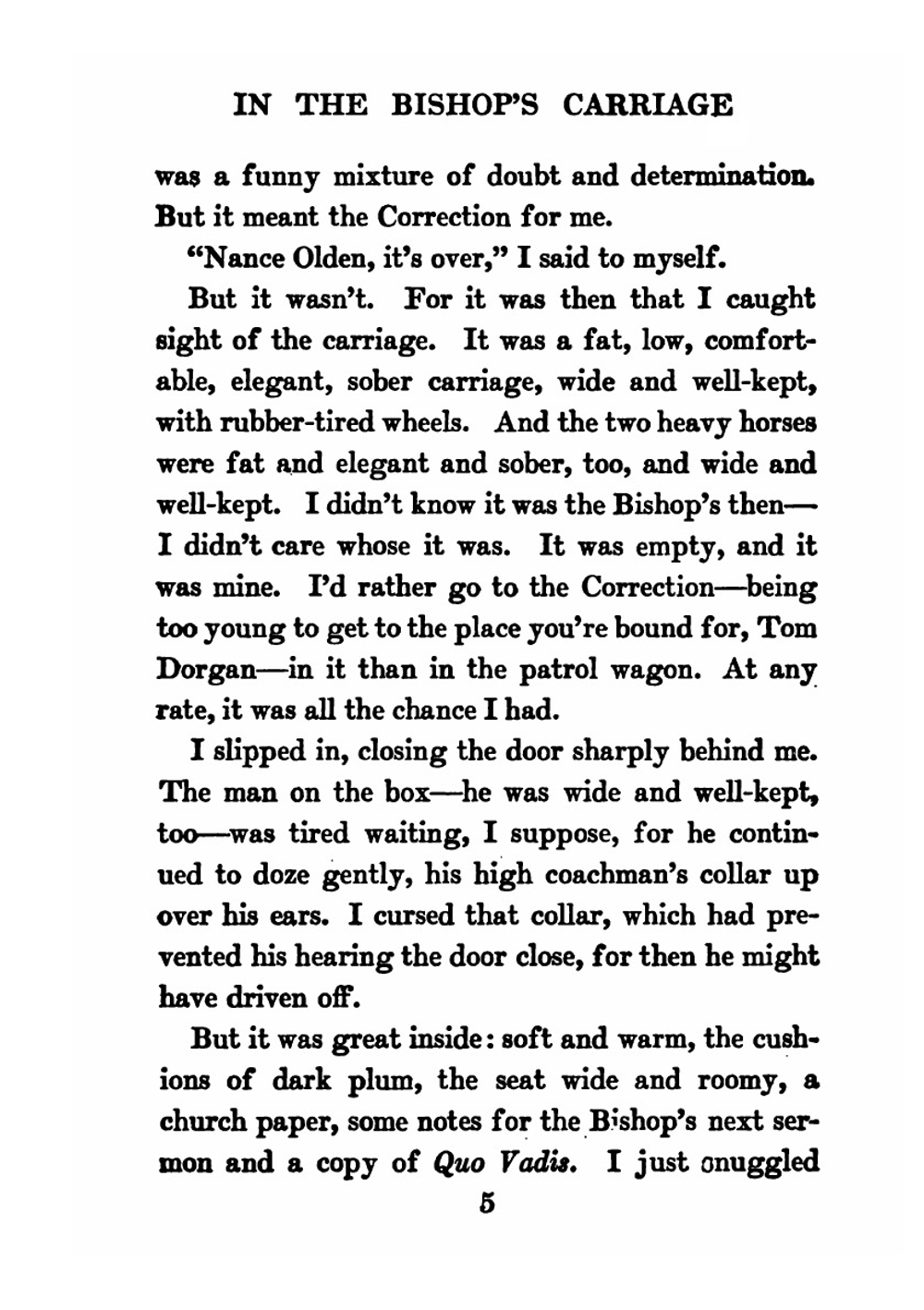 In the Bishop's Carriage | Michelson Miriam