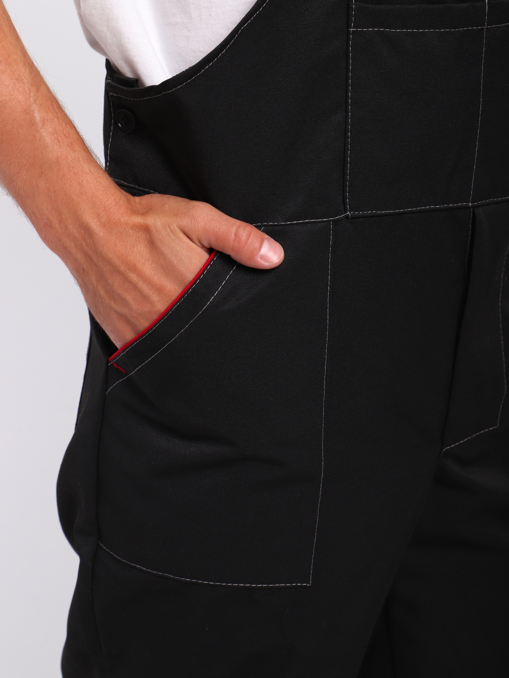 Полу Комбинезон рабочий Гигант на лямках черный молния