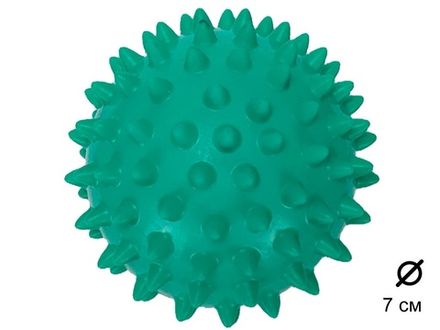 Мяч массажный надувной. Диаметр 9 см. Вес 60 г.  (бирюзовый)