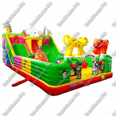 Коммерческий надувной батут "Сафари парк" 15*8*7 м
