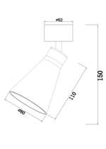 Потолочный светильник Technical C061CL-01B