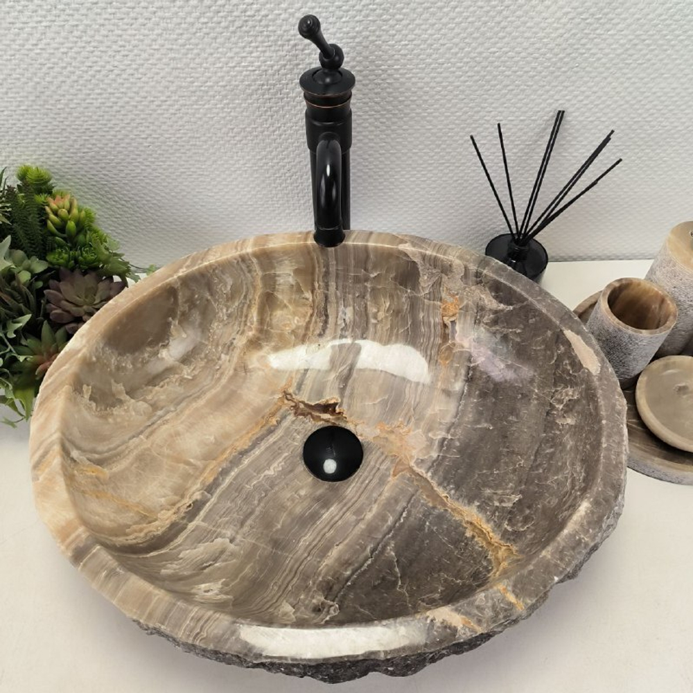 Раковина из оникса Erozy Grey EO-62179 57*47*15 0094