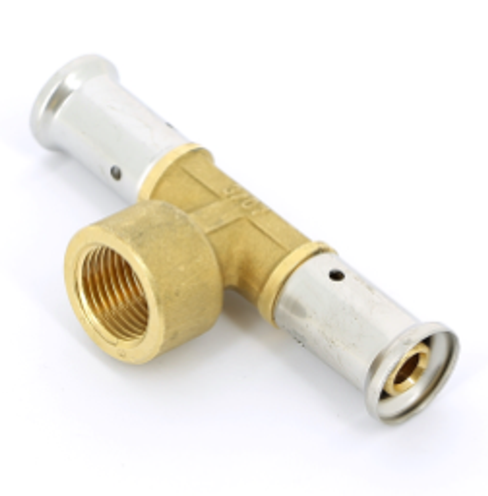 Пресстройник 16х1/2х16 ВР (черный пластик)