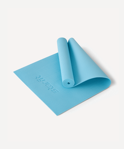 Коврик для йоги и фитнеса STARFIT FM-101, PVC, 183x61x0,6 см, синий пастель