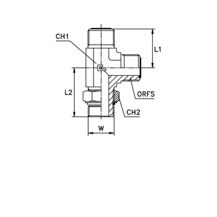 Штуцер FMLA ORFS 1.7/16'' D22-25 UNF 15/16'' удлиненный